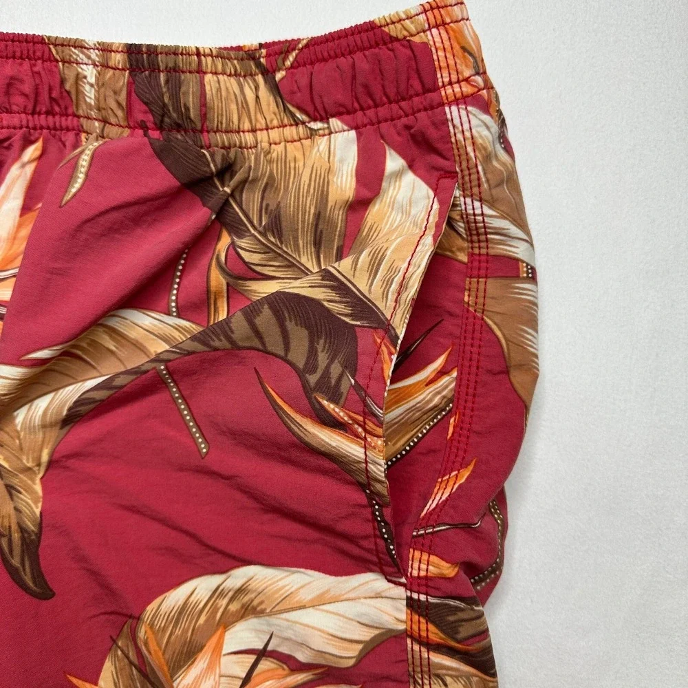 TOMMY BAHAMA RELAX Men's XL Board Shorts Swim Trunks Tropical Orange‎ Red
